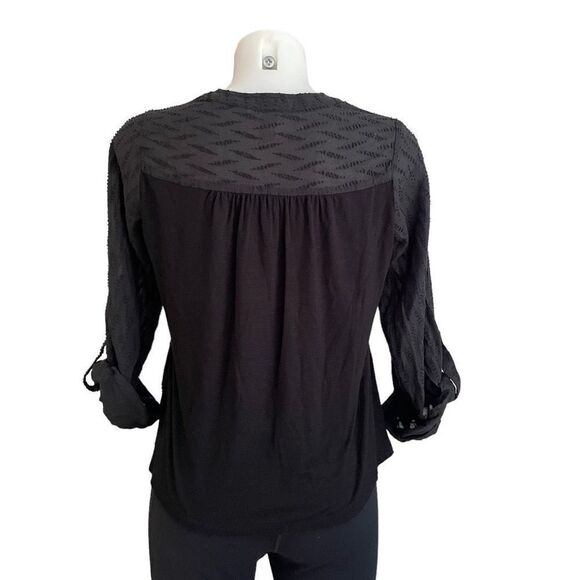 Anthropologie Dolan Black Popover Peasant Blouse size XS‎ - Picture 4 of 9